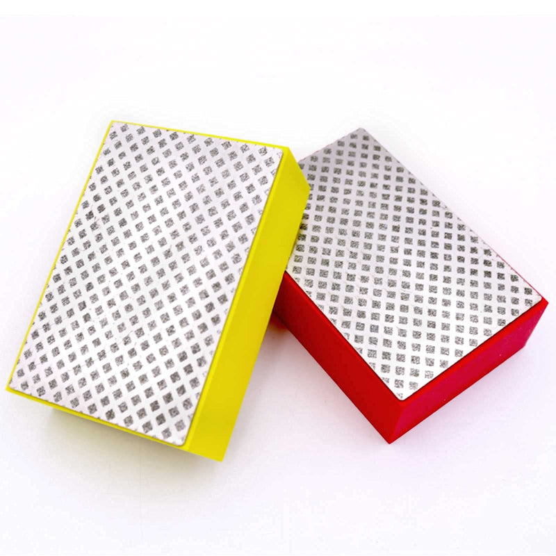 KEEYWOLT Diamond Hand Polishing Pads extremely Sharp Sanding Block Kit For Sanding Ceramic Tile Concrete Glass Stone Granite Marble-60#,100#,200#,400# 4Pcs(Grid) Grid