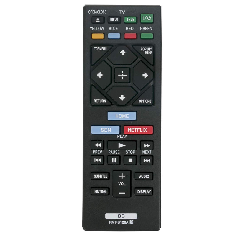 VINABTY New RMT-B126A Replaced BluRay Disc DVD Player Remote fit for Sony BDPBX620 BDP-S1200 BDPS1200 BDP-S2200 BDP-S5200 BDPS5200 BDP-S5200/D BDPS5200D BDPS6200 BDP-S6200 BDPS2200 1-492-678-11