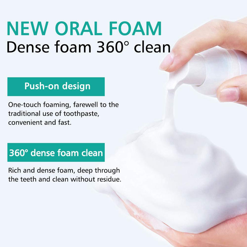 Teeth Whitening Toothpaste, 2 Pack Citrus Baking Soda Toothpaste, Foam Whitening Toothpaste, Ultra-fine Mousse Foam Deeply Cleaning Gums, Stain Removal, Natural Mouth Wash Water (2 x 60ml) 2.11 Fl Oz (Pack of 2)