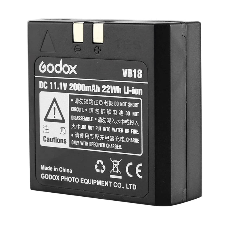 GODOX Battery VB18 Camera Flash V850II V860II-C V860II-N V860II-S V860II-F V860II-O, 22Wh 2000mAh Li-ion Battery 650 Times Full-Power Flashes