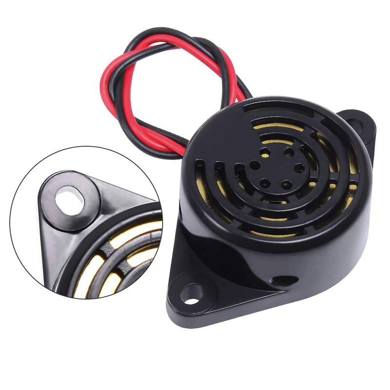 2 PCS Buzzer Alarm Electronic Beep Buzzer DC 3V 12V 24V Active Piezo Buzzer 100dB Tone Alarm Ringer Continous Sound DC 12V 100dB