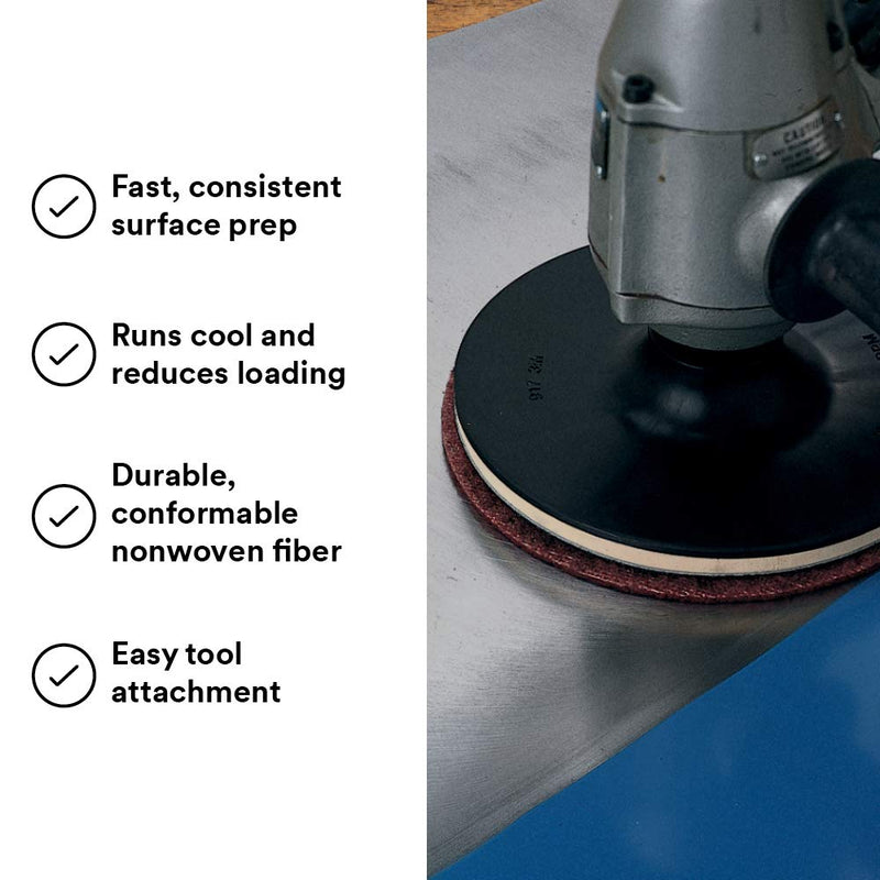 Scotch-Brite Surface Conditioning Disc for Sanding – Metal Surface Prep – Hook and Loop – Aluminum Oxide – Medium Grit – 5” diam. – Pack of 10