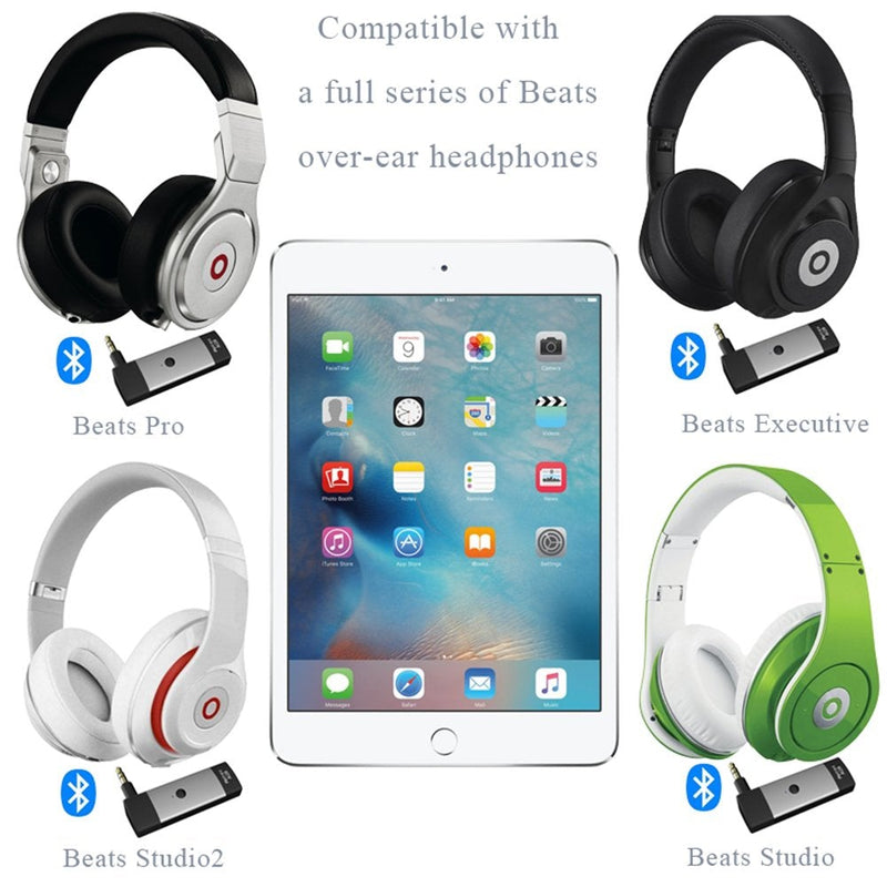 Airfrex Wireless Bluetooth Receiver Adapter for Beats Studio 2 / Solo 2 / Pro/Executive/Mixr Headphones and Car Audio and Home Stereo, Beats Headphone Replacement Cord Cable Adapter