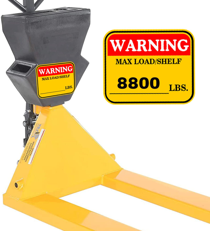 3×4 inch Caution MAX Load/Shelf LBS Sticker Bright Warning Pallet Rack Capacity Labels 60pcs Industrial Strength Cross Beam Safety Stickers for Warehouse Warehouse Pallet Racking,Forklift