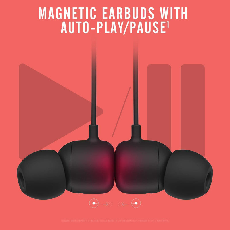 Beats Flex Wireless Earbuds â€“ Apple W1 Headphone Chip, Magnetic Earphones, Class 1 Bluetooth, 12 Hours of Listening Time, Built-in Microphone - Black Beats Black