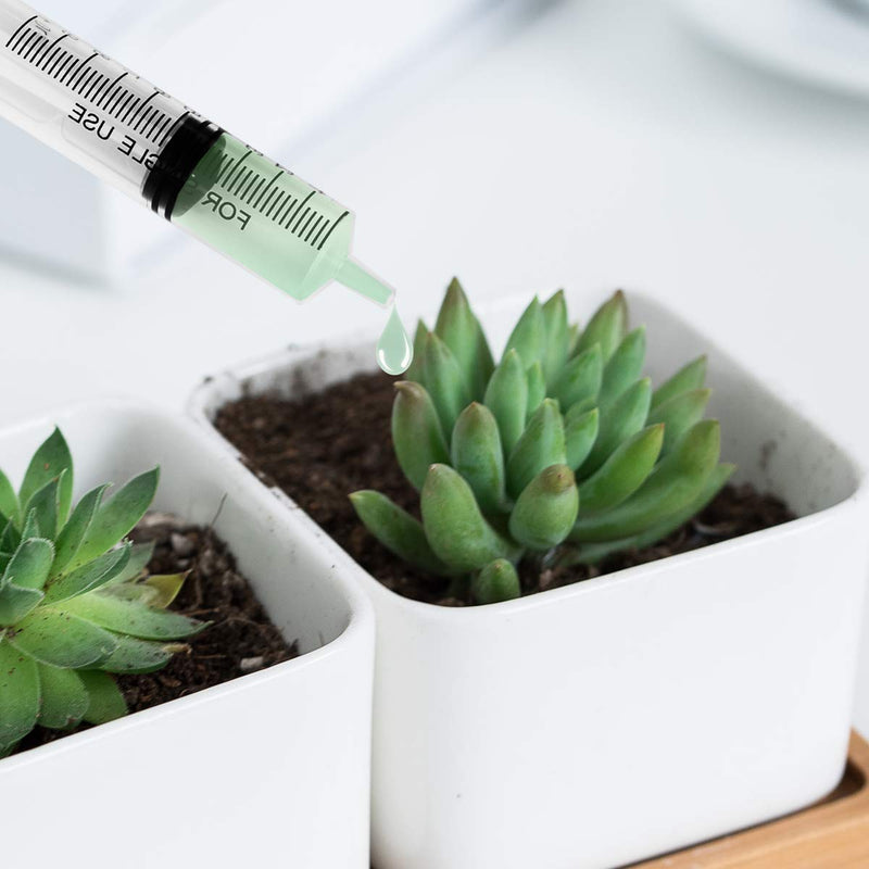 10 Pack 10ml/cc Plastic Syringe Liquid Measuring Syringe Tools Individually Sealed with Measurement for Scientific Labs, Measuring Liquids, Feeding Pets, Medical Student, Oil or Glue Applicator (10ML)