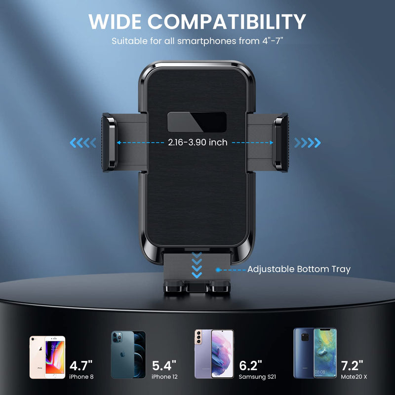 Qifutan Phone Mount for Car Vent [2022 Upgraded Clip] Cell Phone Holder Car Hands Free Cradle in Vehicle Car Phone Holder Mount Fit for Smartphone, iPhone, Cell Phone Automobile Cradles Universal Air Vent