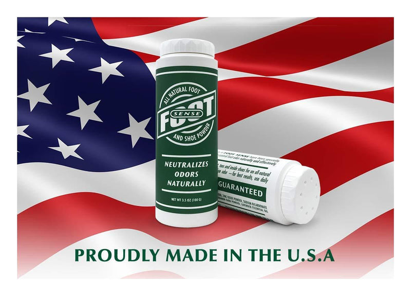 Natural Shoe Deodorizer Powder, Foot Odor Eliminator & Body Powder- for Smelly Shoes, Stinky Feet. Use on Kids & Adults. Talc Free Formula - MADE IN USA