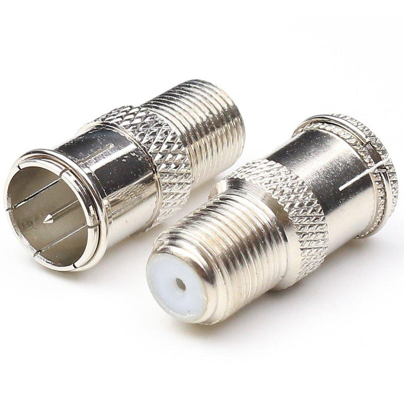 F Push on Connectors,ANHAN F Female to Male Right Angle Adapters F Quick Connect Coax Connector for Wall Mounted TV,Wall Plate, Cabinet, RV TV and Coaxial Cable Connection 10Packs 10