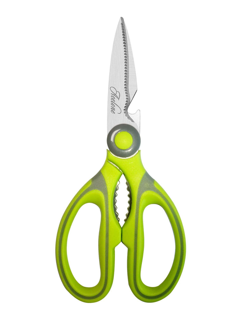 Kitchen Shears, Acelone Premium Heavy Duty Shears Ultra Sharp Stainless Steel Multi-function Kitchen Scissors for Chicken/Poultry/Fish/Meat/Vegetables/Herbs/BBQâ€¦ (Light Green) Light Green