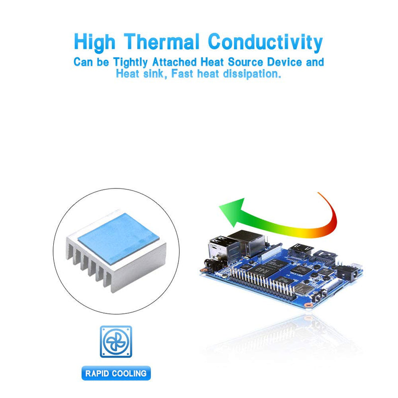 Thermal Adhesive Tape 50mmx25Mx0.25mm,Double Sided Thermally Conductive Tapes,Cooling Tape for Heat Sink,LED Strips,Computer CPU,GPU,Coolers,SSD Drives (0.25mm Thickness, 50mm25M) 0.25mm Thickness 50mm*25M