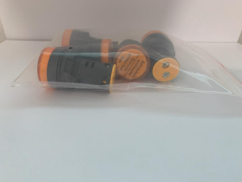 Heschen 22mm LED indicator light AD16-22D/S 220VAC 20mA yellow light color pack of 5
