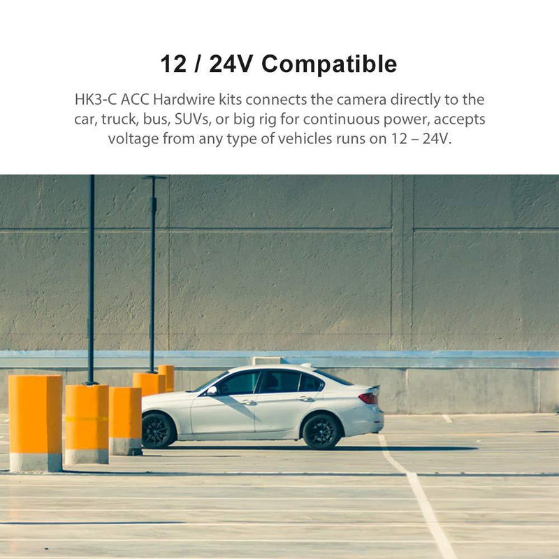 VIOFO HK3-C Acc Hardwire Kit, 13ft USB-C Hard Wire Kit for A139 Dash Cam, Low Voltage Protection