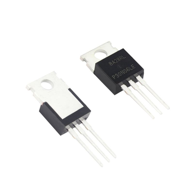 WeiMeet RFP30N06LE 30A 60V N-Channel Power Mosfet TO-220 ESD Rated for Arduino(10 Pieces)