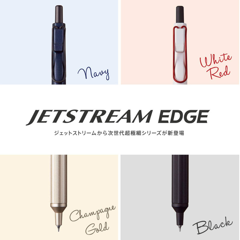 Uni Jetstream EDGE 0.28mm Oil-based Ballpoint Pen, Black Body (SXN100328.24)