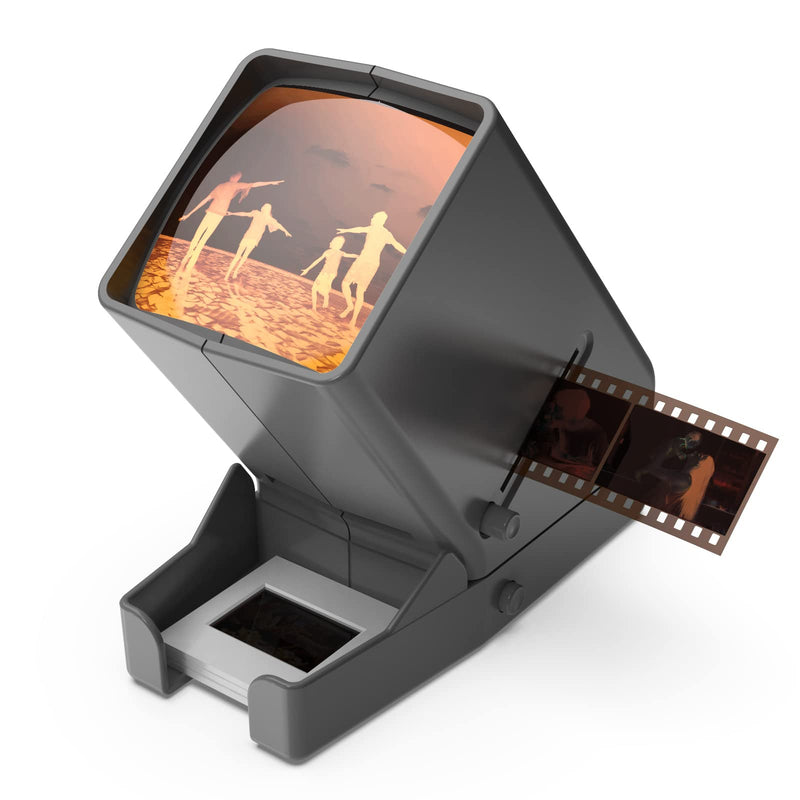 LED Lighted Illuminated Viewing for 35mm Slide and Positive Film Negatives,3X Magnification,USB Powered,Slide and Film Viewer,4AA Batteries Included