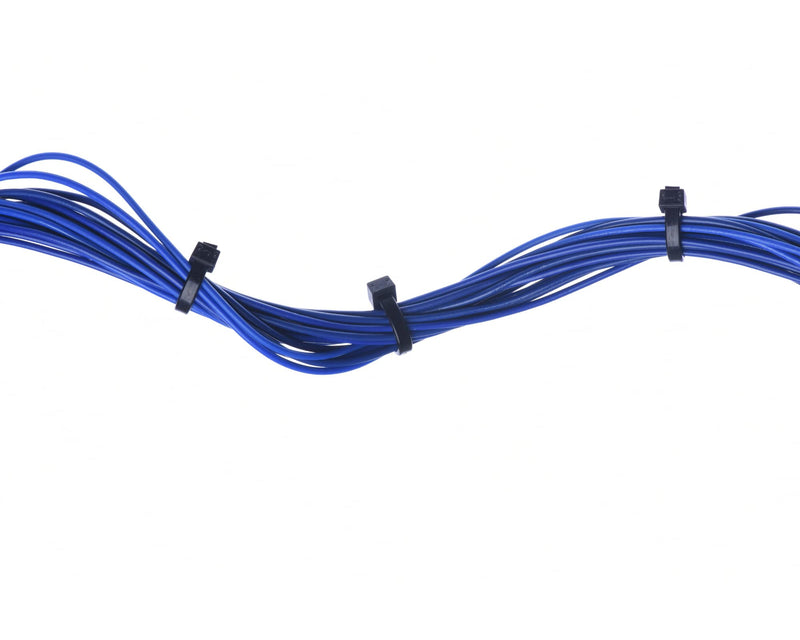 100 Qty 7 Inch Black Nylon 50 lb Cable Zip Ties | Made in The USA | BCP896