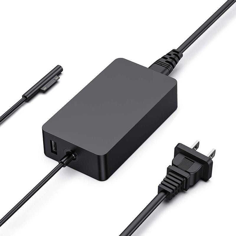 Surface Pro Charger 44W 15V 2.58A Power Supply Compatible Microsoft Surface Pro 7 Pro 6 Pro 5 Pro 4 Pro 3 Surface Laptop1/2/3 Surface Go1/2 Surface Book 1/2 with 5V USB Charging Port