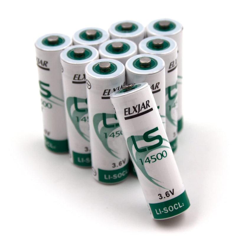 (10-Pack) 3.6V LS14500 Battery, Water Electricity Meter PLC Facility Equipment Spare Generic Battery ER14505