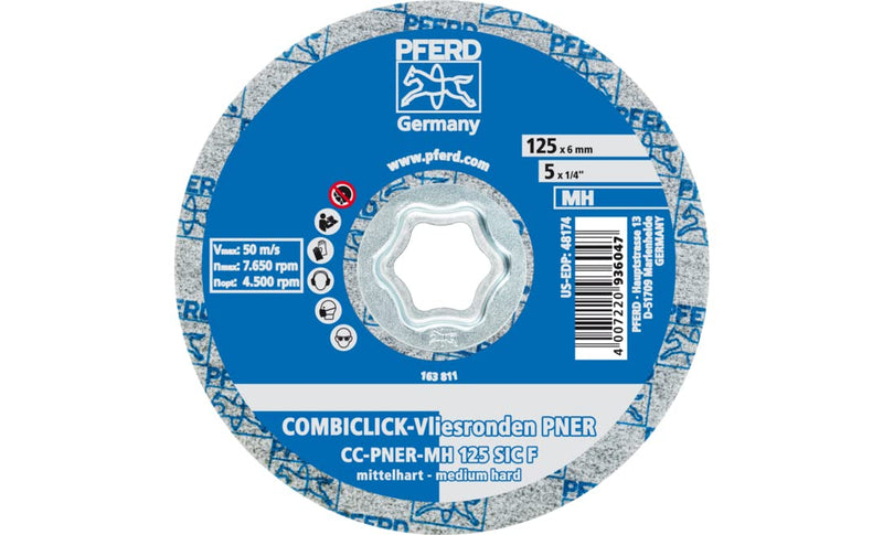 Pferde 42002156 fleece discs "Cc-Pner Mh 125 Sic F", 1 V