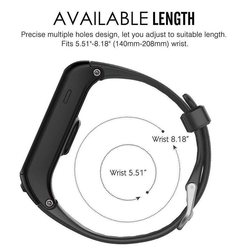 AUTRUN Band for Garmin VivoACTIVE HR Watch, Soft Silicone Wristband Replacement Band for Garmin Vivoactive HR Sports GPS Watch Black