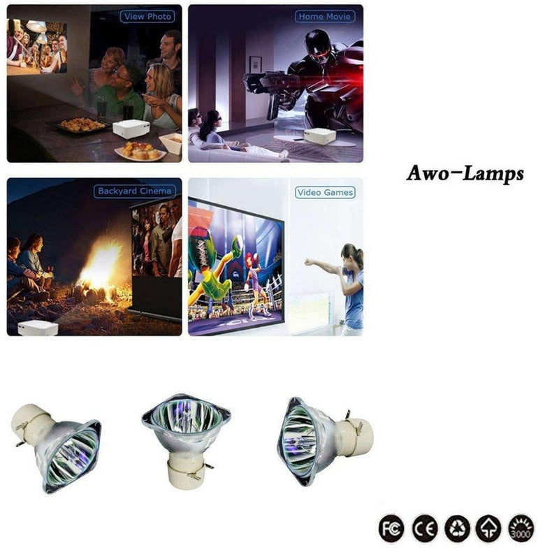 AWO Original Projector Lamp Bulb BL-FU240A / 5J.JFH05.001 / 5J.JCJ05.001 / 5J.JEC05.001 for OPTOMA DH1011,EH300,HD131X,HD25,HD25-LV,HD2500,HD30,HD30B,HD39DARBEE for BenQ TH530,MH530,MX704,MW705