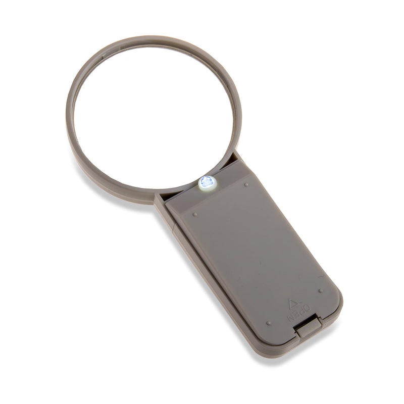 Carson Illuminated LED Lighted 4x Hand Held 3.0'' Aspheric Magnifier (SV-40) 4x Magnification (3.0'' Lens Diameter)