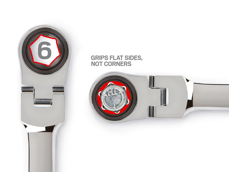 TEKTON 8 mm Flex Ratcheting Combination Wrench | WRN57108 Metric