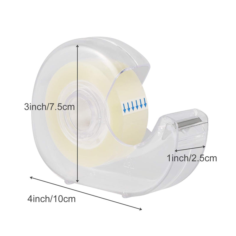 KIDMEN Transparent Tape,Clear Tape for Office, Home, School，5 Dispensered Rolls, 0.7 x 1300 Inch clear
