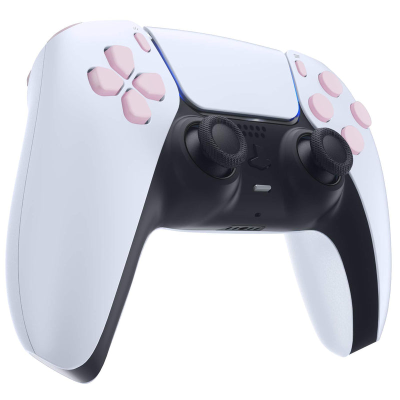 eXtremeRate Replacement D-pad R1 L1 R2 L2 Triggers Share Options Face Buttons for PS5 Controller, Cherry Blossoms Pink Full Set Buttons for Playstation 5 Controller - Controller NOT Included