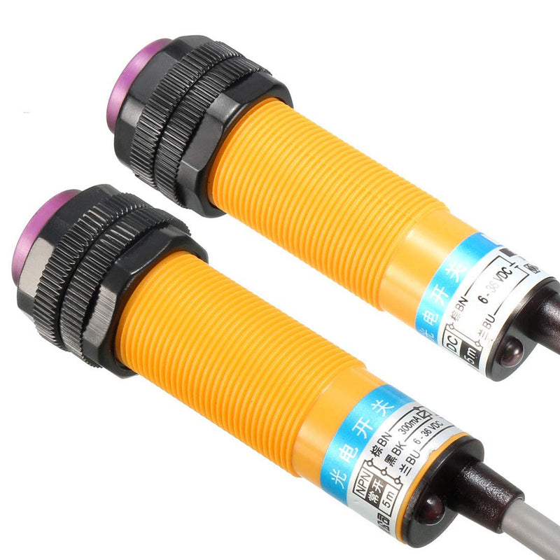 uxcell 2 Pairs 300mA Infrared Ray Through-Beam Reflection Optical Sensor Switch NO DC 6-36V