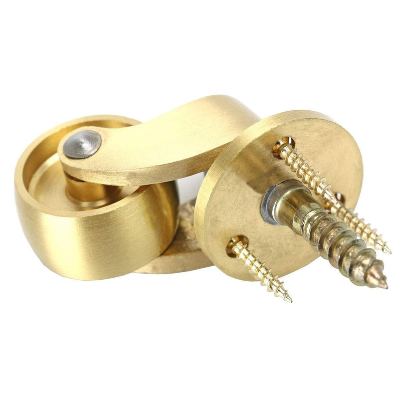 RZDEAL 2PCS Universal Caster Stem 360 Degree Rotation Brass Heavy Wheel Hardware Movable for Trunk Box Furniture Cabinet Sofa Trolley Chairs Bed
