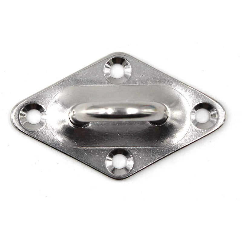 M8 Ceiling Hook Pad Eye Plate 304 Stainless Steel Wall Mount Hook Heavy Duty for Hanging (Pack of 4,Screws Included) M8