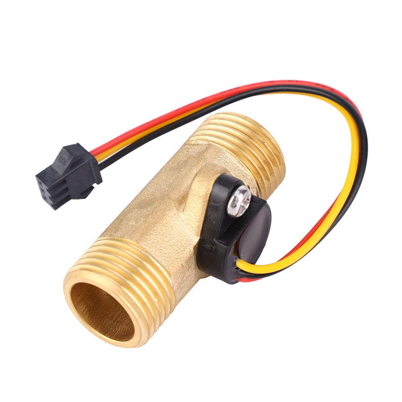 G1/2" Water Flow Hall Effect Sensor Switch 52mm Long Male Thread Flow Meter Counter 1-30L/min