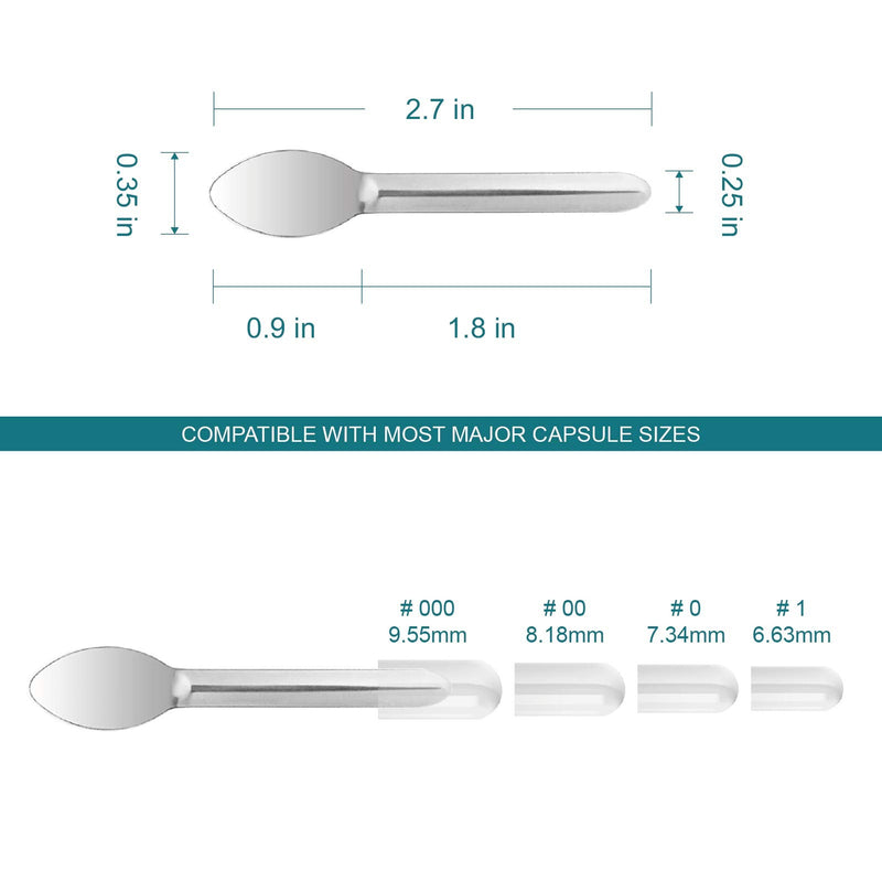 Capsule Filling Machine Kits for Empty Pill Capsules Filler, Lab Supplies - Micro Tiny Spoon Spatula, Lab Scoop Filling Tray Powder Tool, Gel Capsules Size # 000 00 0 1 2 3 4 5 (#000 00 0 1) #000 00 0 1