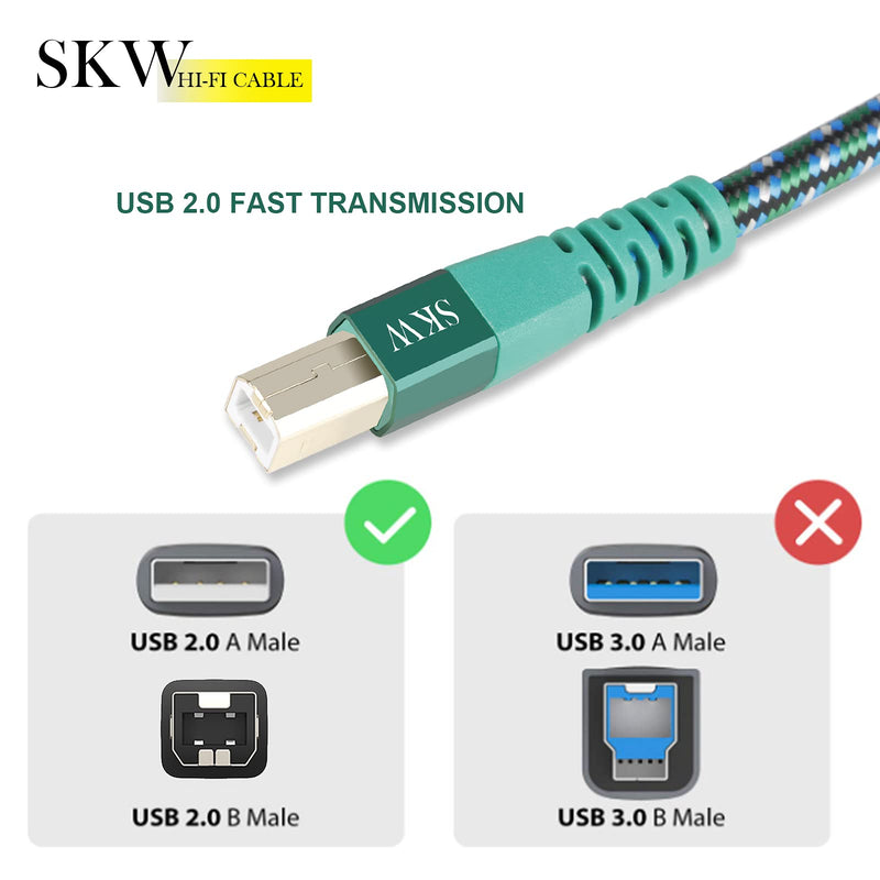 SKW Entry Level HC Series USB Printer Cable USB A to USB B Cable 3ft/1M