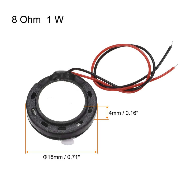 uxcell 1W 8 Ohm Mini DIY Magnetic Speaker Replacement Loudspeaker 18mm for Mobile Phone 2pcs