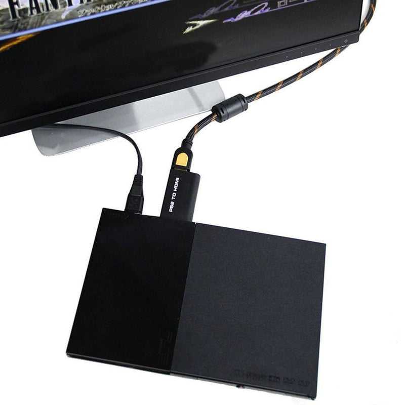 PS2 to HDMI Converter Adapter, Sartyee Video Converter PS2 to HDMI Converter with 3.5mm Audio Output for HDTV HDMI Monitor Supports All PS2 Display Modes