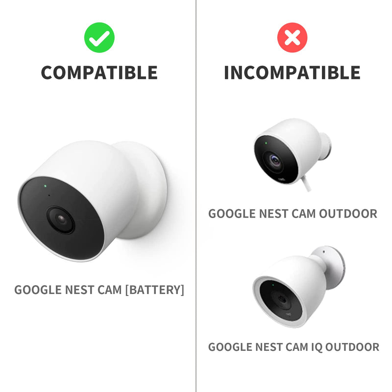 Anti-Theft Mount for Google Nest Cam(Battery), Anti-Drop Waterproof Camera Protective Cover with Security Chain Cable,Lock Accessories for Google Nest Cam Outdoor/Indoor, Battery (Camera Not Included)