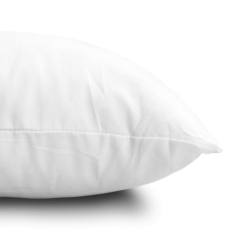 Edow Throw Pillow Inserts, Set of 2 Lightweight Down Alternative Polyester Pillow, Couch Cushion, Sham Stuffer, Machine Washable. (White, 12x12) White