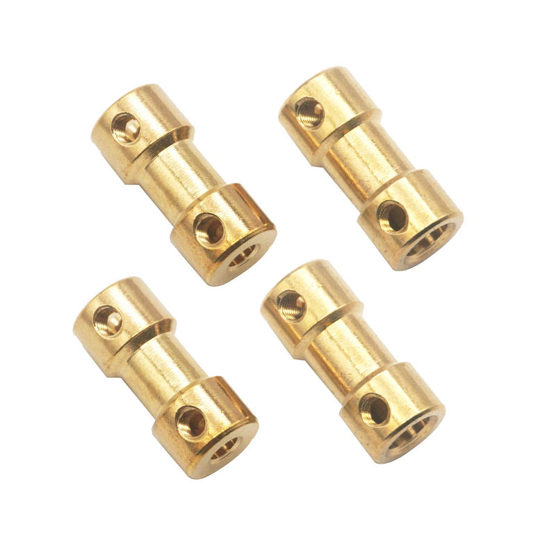 6Pack Vgoohobby Brass Motor Shaft Coupling Coupler Connector Sleeve Joint Adapter for RC DIY Airplane Boat Robot (3mm to 5mm) 3mm to 5mm