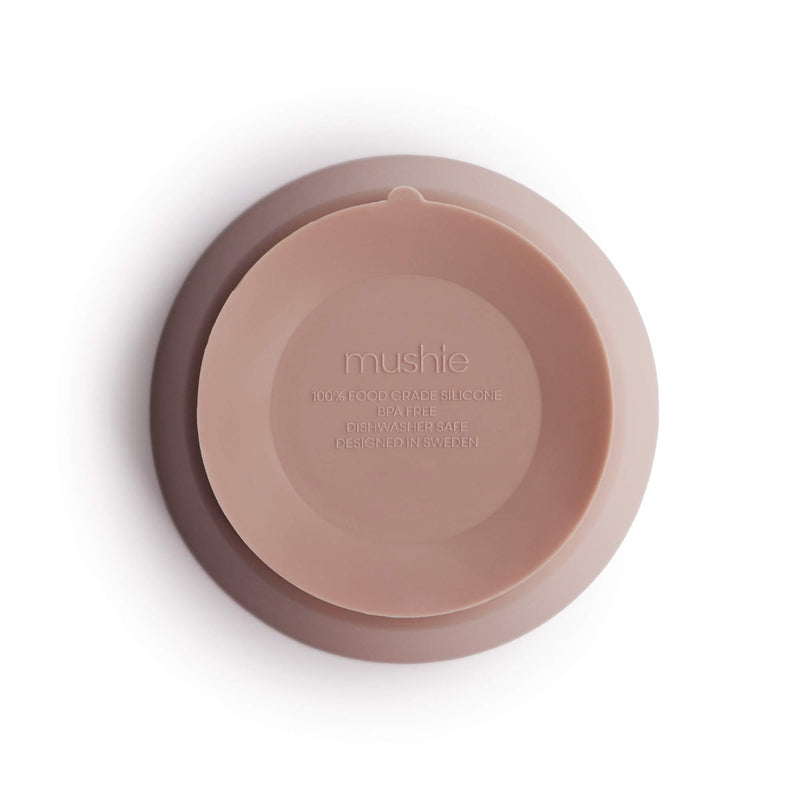 mushie Silicone Suction Bowl | BPA-Free Non-Slip Design (Blush) Blush