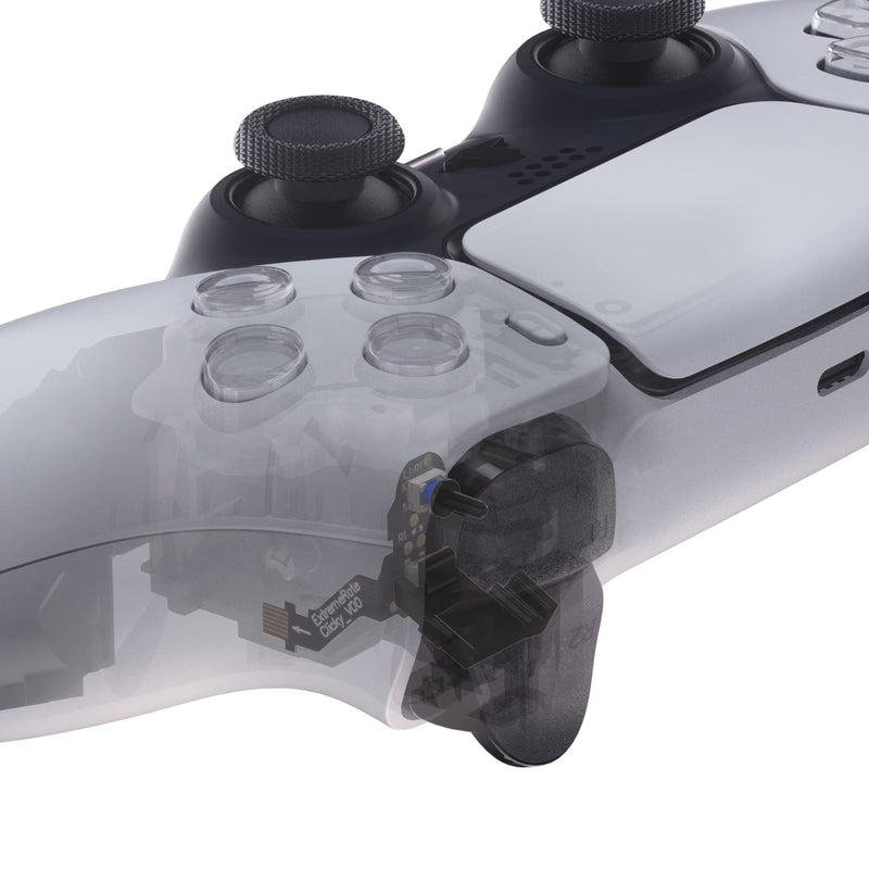 eXtremeRate Tactile Version Clicky Hair Trigger Kit for PS5 Controller Shoulder Buttons, Custom Tactile Bumper Trigger Buttons for PS5 Controller BDM-010 & BDM-020, Mouse Click Kit for PS5 Controller For PS5 BDM-010 020 Tactile Clicky Hair Trigger Kit