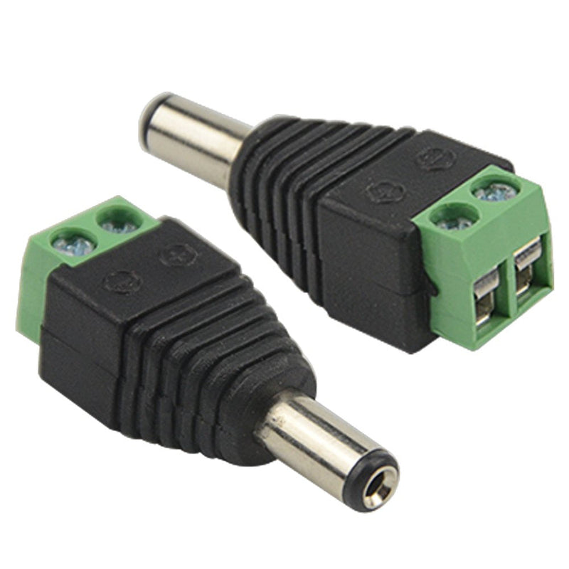 WMYCONGCONG 20 PCS 2.1x5.5mm Female and Male DC Power Adapter Connector + 20 PCS Coaxial Camera Video BNC Male and Female Balun Connector for Coax Cat5 CCTV