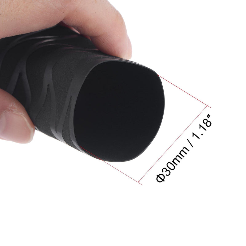 sourcing map Heat Shrink Tubing 30mm Diameter 49mm Flat 1.6ft 2:1 Ratio Black