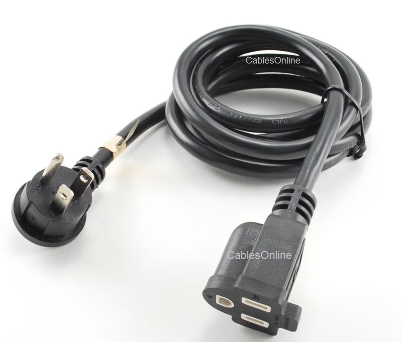 CablesOnline 6-ft Right Angled Plug AC Power Extension Cord/Cable, NEMA 5-15P to 5-15R, PC-406R
