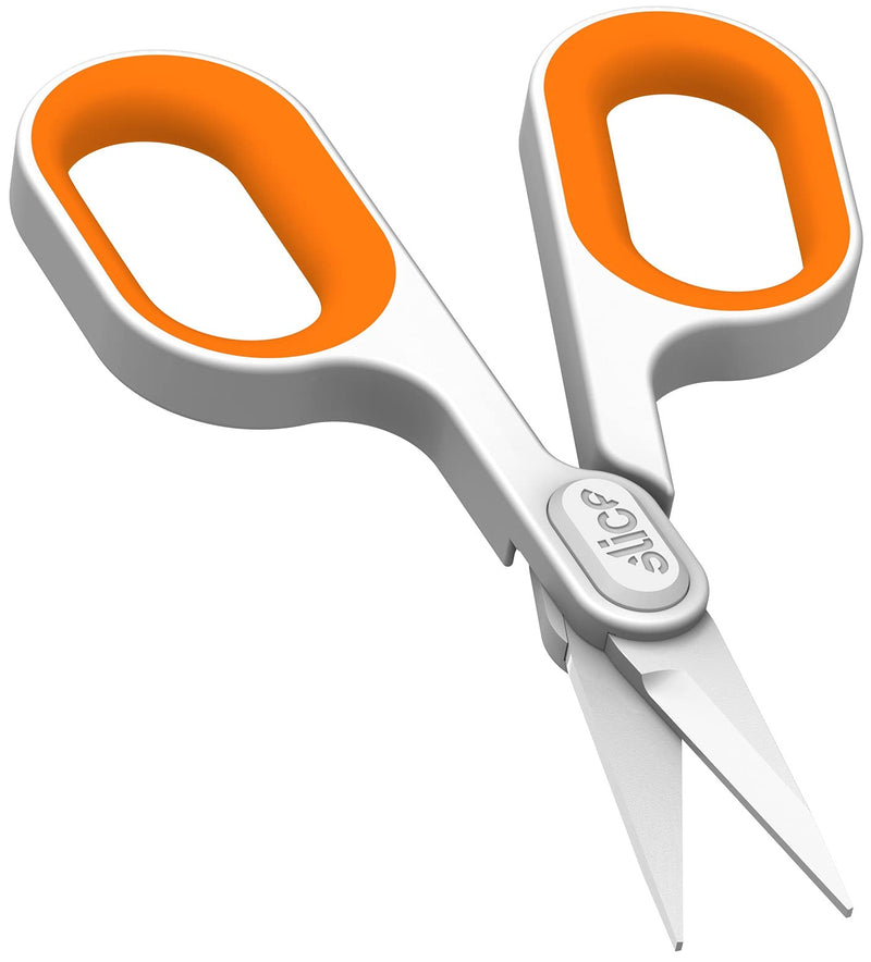 Slice 10546 Ceramic Scissor Wide Finger Loops for Larger Hands, 1 Pack Pointed Tip