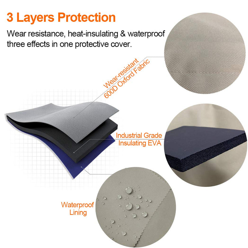 Backflow Preventers Protection, 16”W x 20”H Backflow Winter Cover, Insulated Cover Pouch for Irrigation Backflow Valve, Sprinkler Valves in Snow or Sun Exposure, Winterizing Backflow Preventers – Sand 16" x 20"