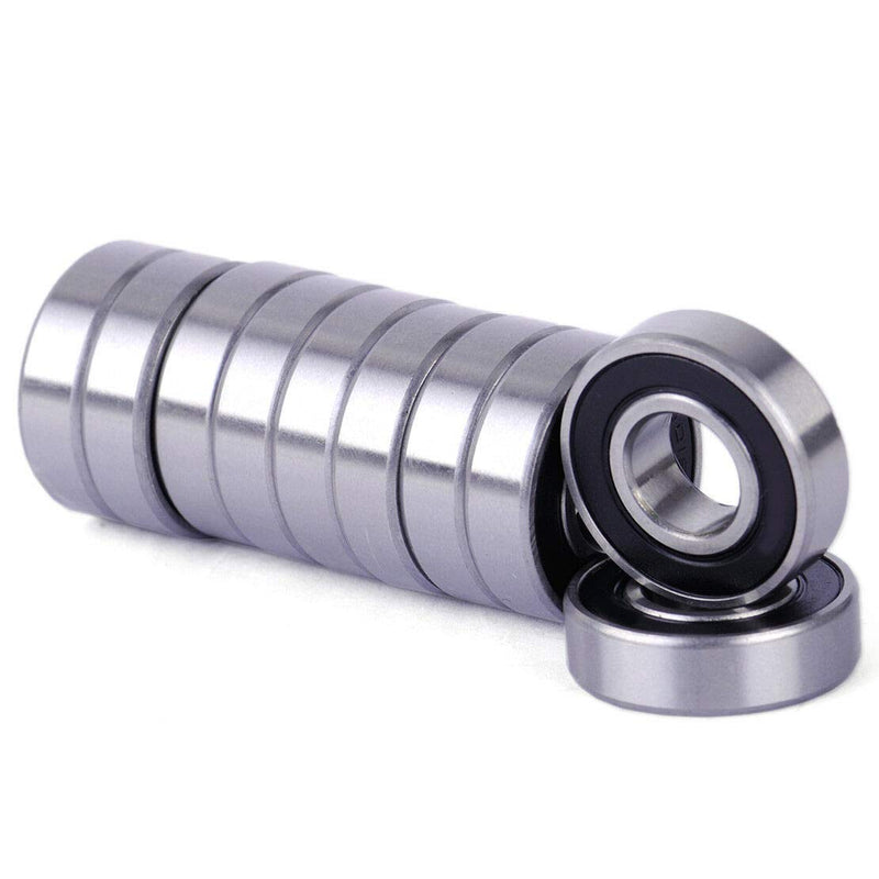 Donepart Small Bearings 4mm x10mm x4mm MR104 2RS Minature Ball Bearings Double Metal Shielded for Mini Motors, Fidget Spinners, Industrial Machinery, etc (10 Pack)
