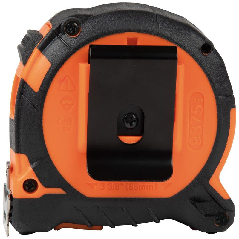 Klein Tools 9375 Measuring Tape, 7.5 m Double-Hook Double-Sided Tape Measure, Magnetic with Retraction Speed Break and Metal Belt Clip